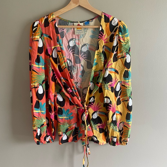 FARM Rio | Tops | Farm Rio For Anthropologie Womens Shirt S Print ...